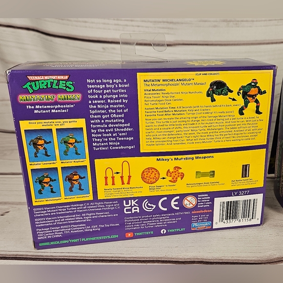 Teenage Mutant Ninja Turtles Mutant Leo, Mikey, and Rocksteady Action Figures - Picture 6 of 9